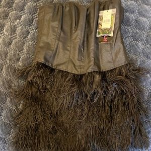 Brand new Betsy Johnson Feather Dress